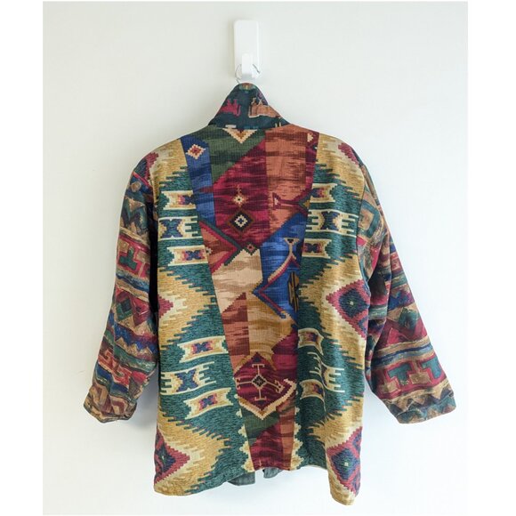 Southwestern Print Asymmetrical Jacket - Picture 3 of 9